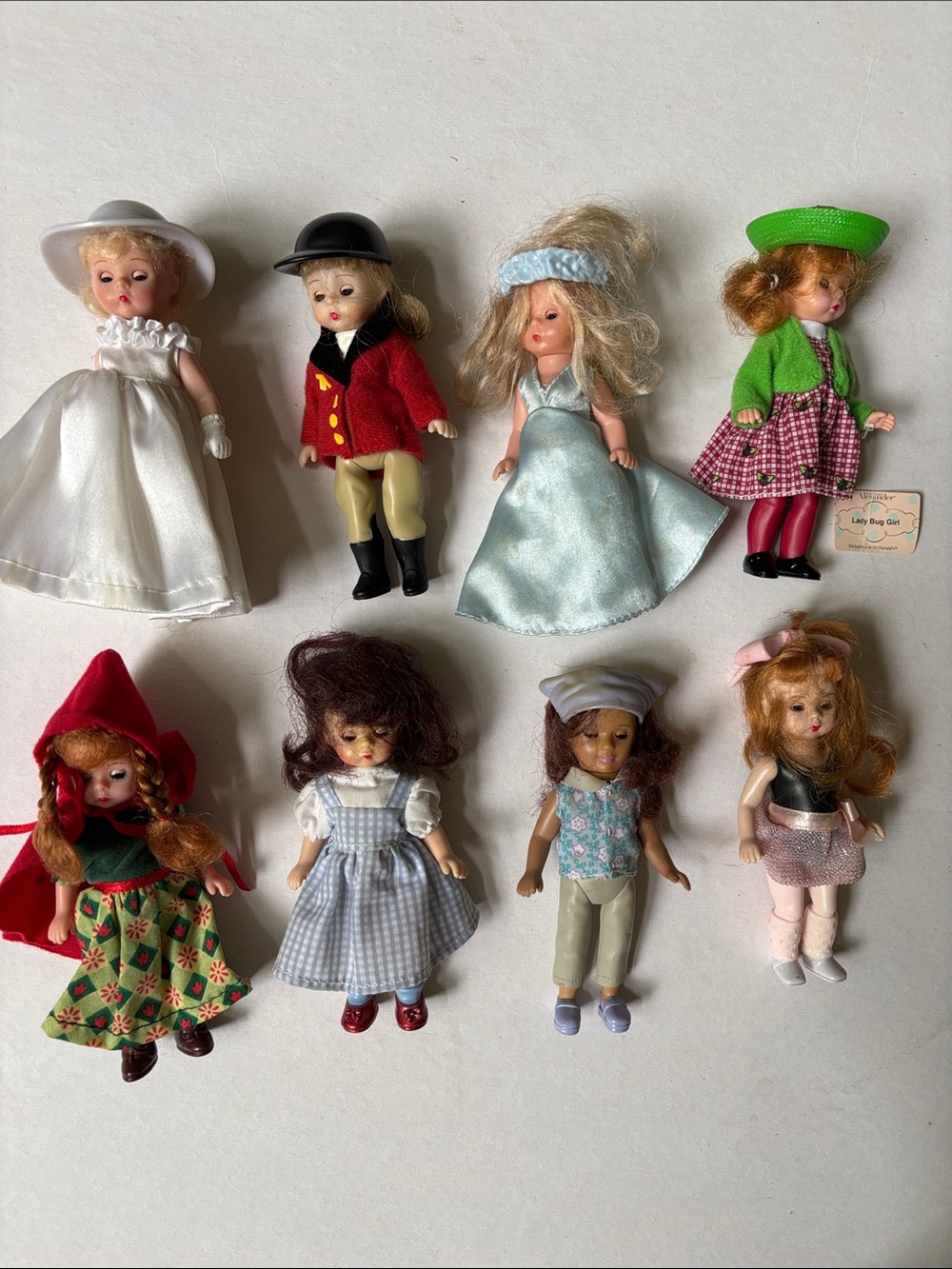 8 Madame Alexander dolls-Dorothy Wizard Oz, ladybug girl